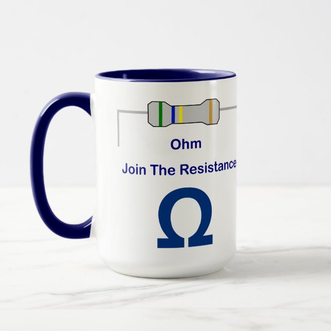 Taza Ohm Únete A La Mug De La Resistencia (Izquierda)