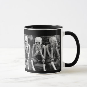 Taza Oír Hablar No Ver Esqueletos Malignos