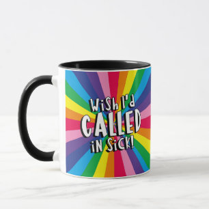 Taza Ojalá hubiera llamado a Mug enfermo