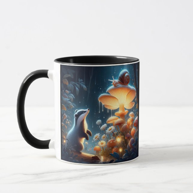 Taza Ojalá vivieras al lado del Museo Badger Snail (Izquierda)