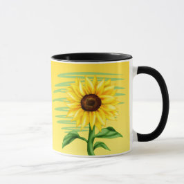 Taza Ojo Captando Girasol Amarillo Brillante
