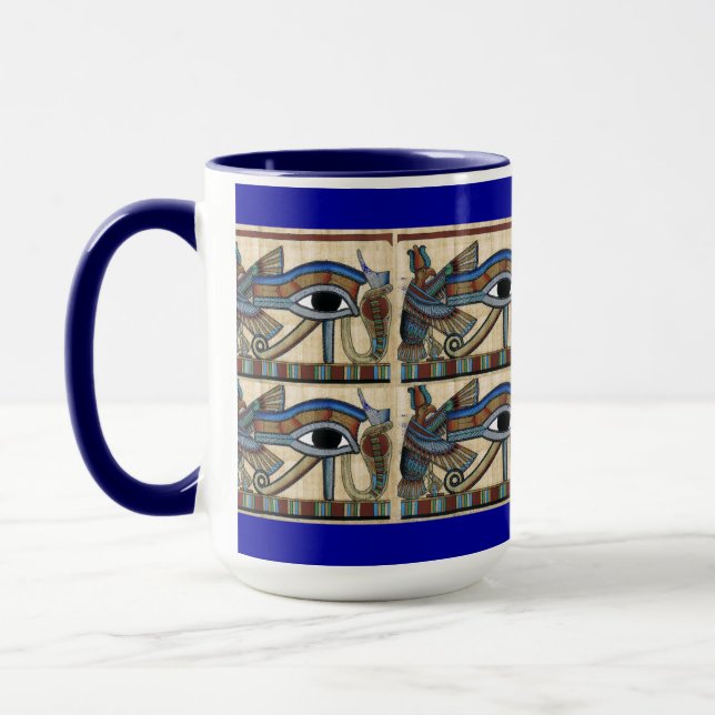 Taza Ojo de Horus Wadjet Mug de arte egipcio (Izquierda)
