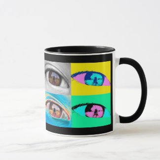 Taza ojo fotografías y pop' arte estilo