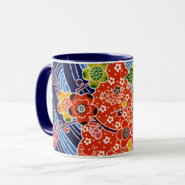 Taza Ojo japonés okinawense (Bingata)