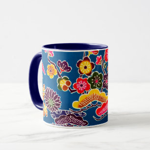 Taza Ojo japonés okinawense (Bingata)