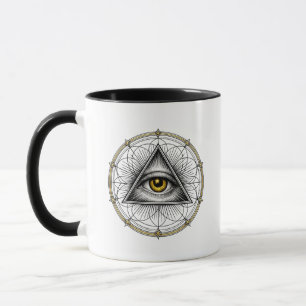 Taza Ojo que Todo lo Ve Geometría Sagrada