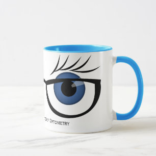 Taza Ojos azules y vidrios