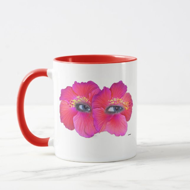 Taza Ojos de Hibiscus - Rosa (Izquierda)