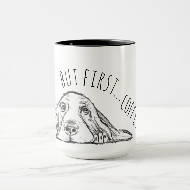 Taza ojos de perrito simple blanco negro (Centro)