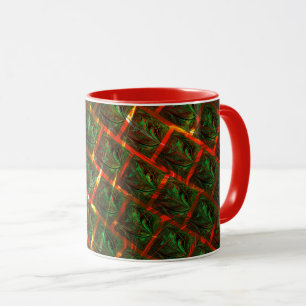 Taza 'Ojos verdes enmarcados', arañazos o cuadrícula ro