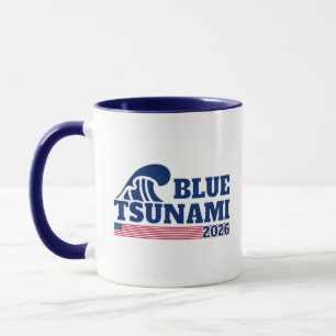 Taza Ola Azul Demócrata Vota 2026
