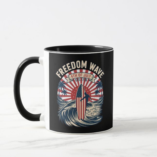 Taza Ola de la Libertad 4 de Julio (Izquierda)