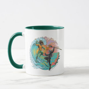 Taza Ola de marea de marea de manta negra