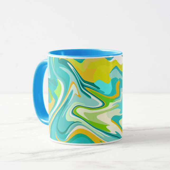 Taza Olas de océano vibrantes  (Anverso izquierdo)