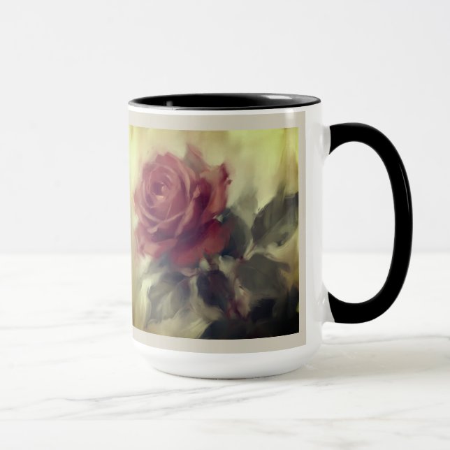 Taza "Óleo de rosa única"  (Derecha)
