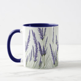 Taza Olía la lavanda. Hermosas flores de lavanda
