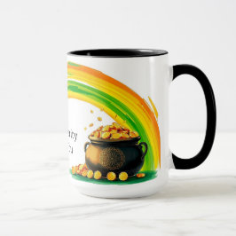 Taza Olla Afortunada de Monedas de Oro Día de San Patri
