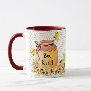 Taza Olla de miel amable abeja