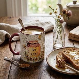 Taza Olla de miel amable abeja