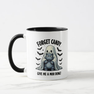 Taza Olvídate de Candy Dame Moo Deng Fantasma Halloween