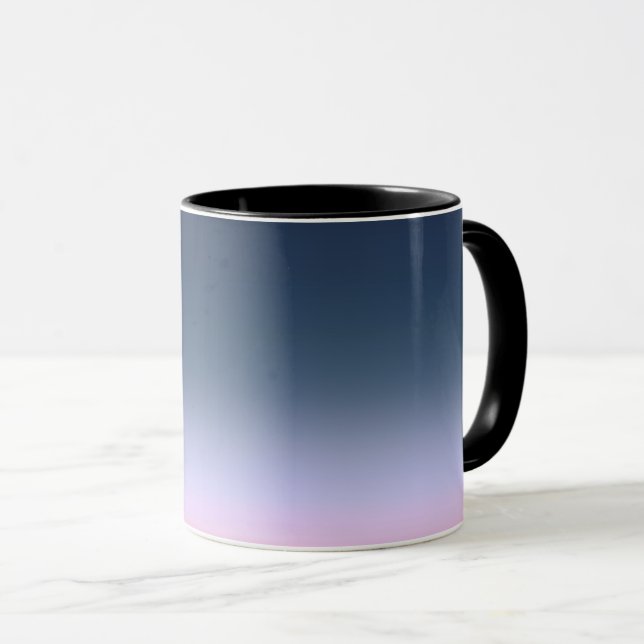 Taza Ombre rosa azul. (Anverso derecho)