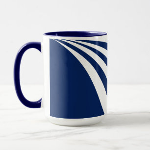 Taza Onda azul y blanca