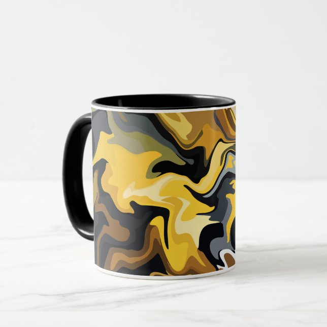 Taza Ondas abstractas doradas (Anverso izquierdo)
