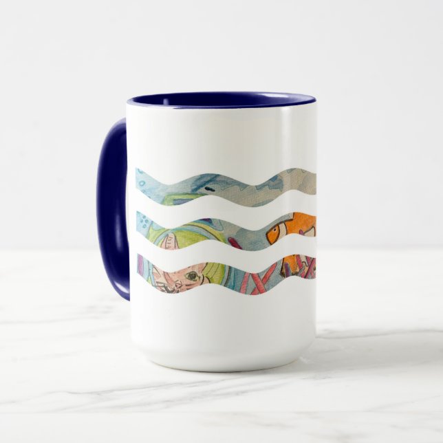 Taza Ondas de gatos de Scuba (Anverso izquierdo)