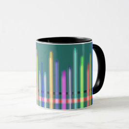 Taza ondas de sonido coloridas