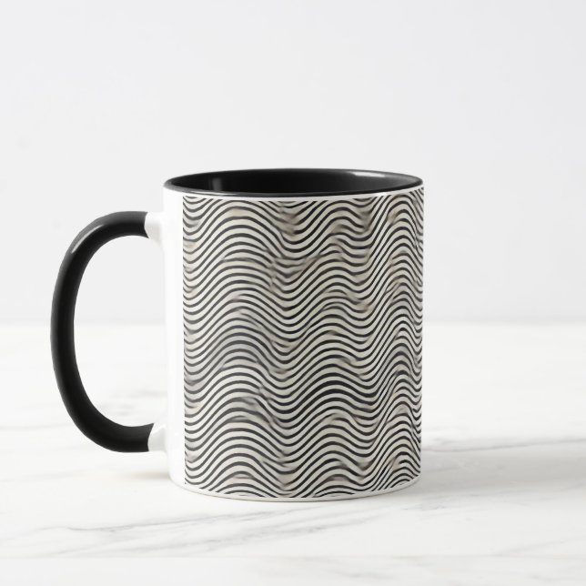 Taza Ondas minimalistas café Mug (Izquierda)