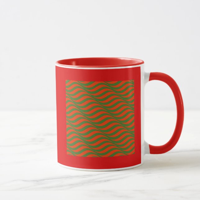 Taza Ondas rojas y verdes (Derecha)