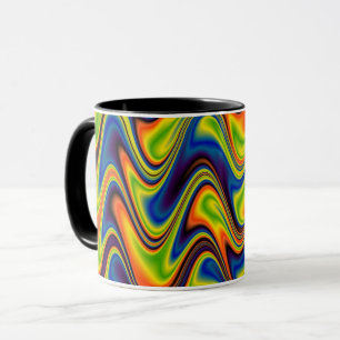 Taza Ondulado Multicolor Abstracto