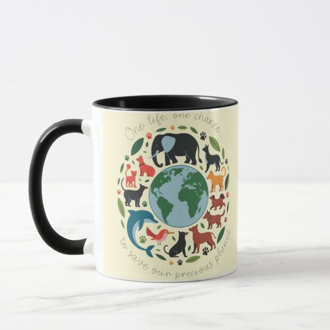 Taza One life... One chance, to save our planet! (Izquierda)