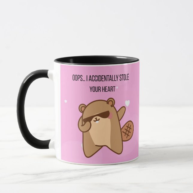 Taza Oops… I Accidentally Stole Your Heart Mug |Beaver (Izquierda)