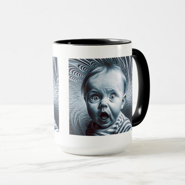 Taza Op Art Baby Combo Mug, 15 oz (Anverso derecho)