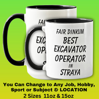 Taza OPERADOR DE MEJORES EXCAVADORES DE Dinkum en Stray