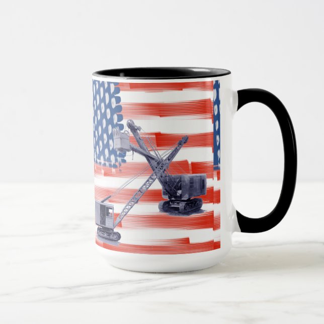Taza Operadores de Bandera Rojo Blanco y Azul Americano (Derecha)