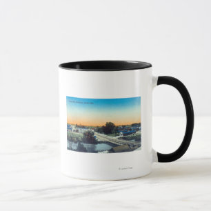 Taza Opinión aérea del lado sur de TownPorterville, C