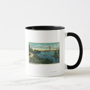 Taza Opinión americana del palmo del puente
