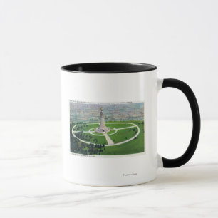 Taza Opinión de la cumbre del faro del monumento del