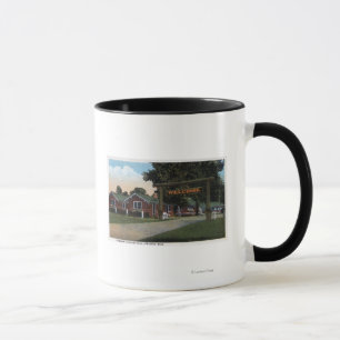 Taza Opinión de la entrada del parque turístico