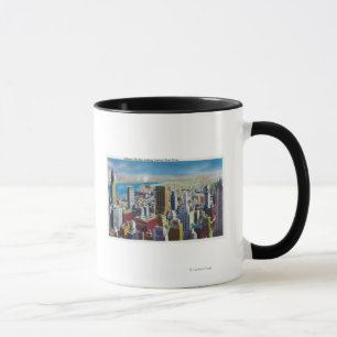 Taza Opinión del horizonte del Midtown hacia East River