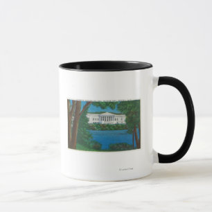 Taza Opinión histórica del edificio y del lago del