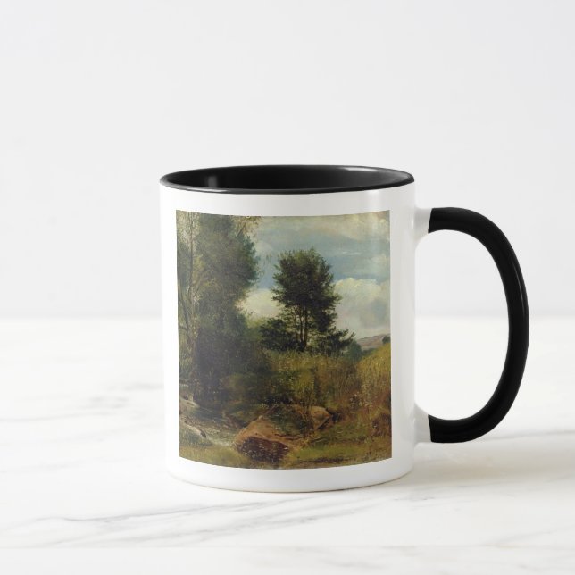 Taza Opinión sobre el río Sid, cerca de Sidmouth, (Derecha)
