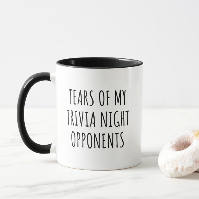 Taza Oponentes Divertidos de Trivia (Con donut)