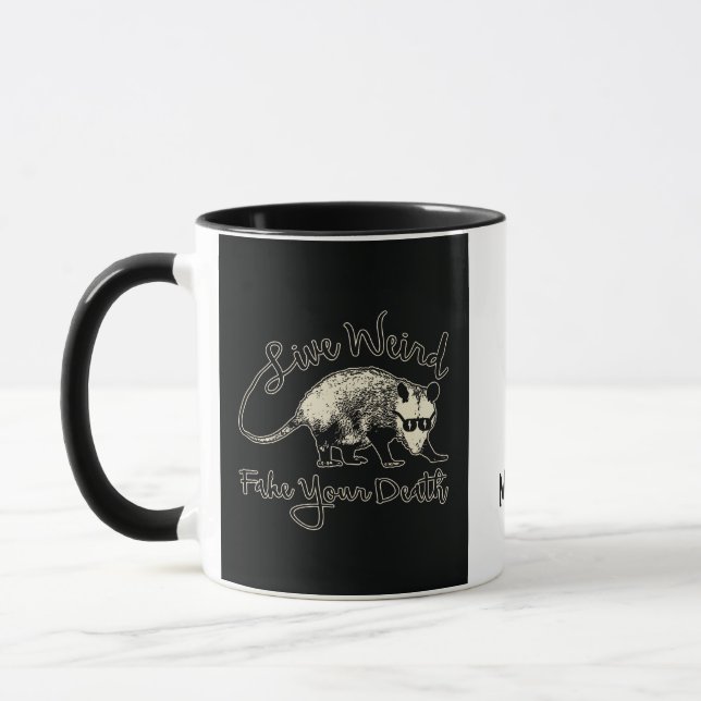 Taza Opossum, vida rara, falsa tu muerte (Izquierda)