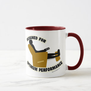 Taza Óptimo eslóganes perezosos de rendimiento