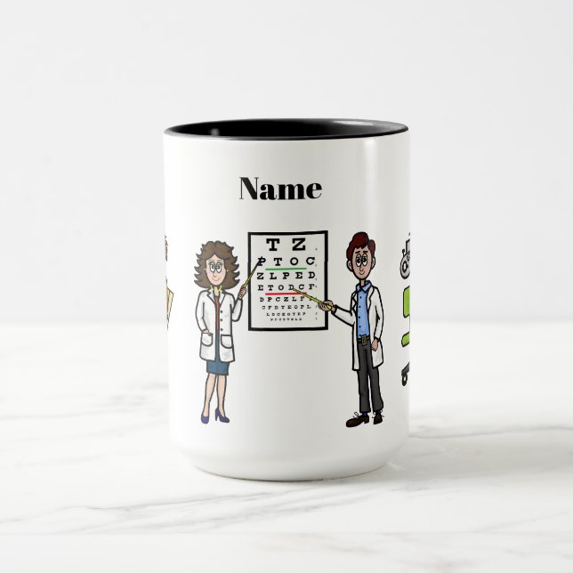 Taza Optometristas masculinos y femeninos nombran a Mug (Centro)