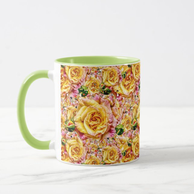 Taza Opulencia Rosa Dorada Groovy: (Izquierda)