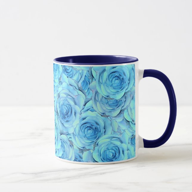 Taza Opulent rose design in  turquoise                  (Derecha)